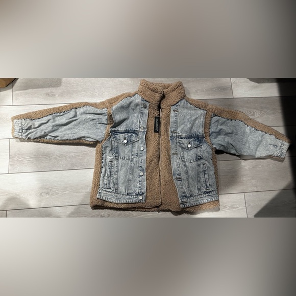 ANTHROPOLOGIE NWT BLANK NYC FUZZY WUZZY SHERPA DENIM JACKET 🔥 - Picture 7 of 7
